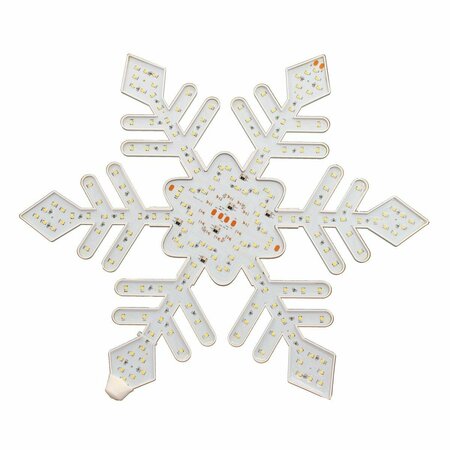 QUEENS OF CHRISTMAS 18 in. LED Diamond Snowflake, Warm White LED-SFDIA18-LWW